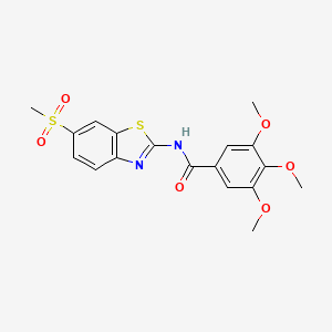 3,4,5-trimethoxy-N-(6-(methylsulfonyl)benzo[d]thiazol-2-yl)benzamide