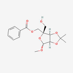 molecular formula C17H22O7 B3260130 Methyl 5-O-Benzoyl-4-C-hydroxymethyl-2,3-O-isopropylidene-b-D-ribofuranoside CAS No. 327614-69-7