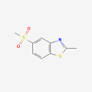 molecular formula C9H9NO2S2 B3260137 Benzothiazole, 2-methyl-5-(methylsulfonyl)- CAS No. 32770-94-8