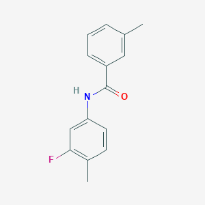 molecular formula C15H14FNO B326014 N-(3-fluoro-4-methylphenyl)-3-methylbenzamide 