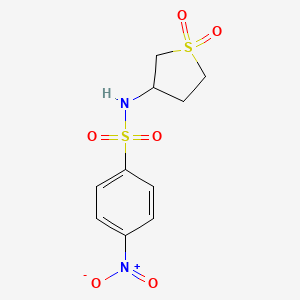 molecular formula C10H12N2O6S2 B3260153 N-(1,1-dioxothiolan-3-yl)-4-nitrobenzenesulfonamide CAS No. 328021-35-8