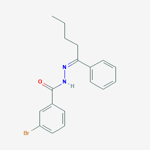 3-bromo-N-[(Z)-1-phenylpentylideneamino]benzamide