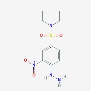 molecular formula C10H16N4O4S B3260168 N,N-diethyl-4-hydrazinyl-3-nitrobenzene-1-sulfonamide CAS No. 328028-13-3