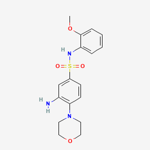 molecular formula C17H21N3O4S B3260176 3-Amino-N-(2-methoxy-phenyl)-4-morpholin-4-yl-benzenesulfonamide CAS No. 328028-16-6