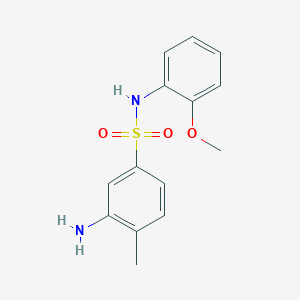 molecular formula C14H16N2O3S B3260182 3-amino-N-(2-methoxyphenyl)-4-methylbenzene-1-sulfonamide CAS No. 328028-17-7