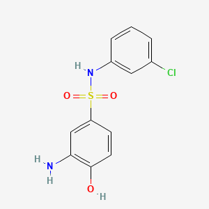 molecular formula C12H11ClN2O3S B3260192 3-氨基-N-(3-氯苯基)-4-羟基苯磺酰胺 CAS No. 328028-38-2