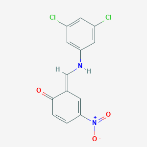 molecular formula C13H8Cl2N2O3 B326020 (6E)-6-[(3,5-dichloroanilino)methylidene]-4-nitrocyclohexa-2,4-dien-1-one 