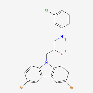 molecular formula C21H17Br2ClN2O B3260207 1-(3-Chloro-phenylamino)-3-(3,6-dibromo-carbazol-9-yl)-propan-2-ol CAS No. 328076-92-2