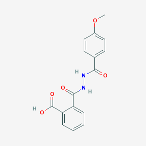 molecular formula C16H14N2O5 B326021 2-{[2-(4-Methoxybenzoyl)hydrazino]carbonyl}benzoic acid 