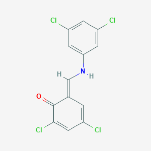molecular formula C13H7Cl4NO B326022 (6E)-2,4-dichloro-6-[(3,5-dichloroanilino)methylidene]cyclohexa-2,4-dien-1-one 