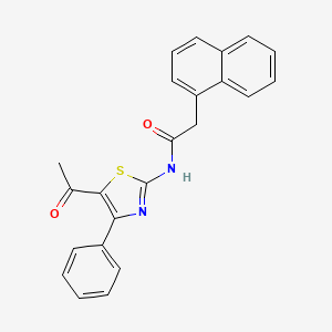 molecular formula C23H18N2O2S B3260247 N-(5-acetyl-4-phenyl-1,3-thiazol-2-yl)-2-naphthalen-1-ylacetamide CAS No. 328539-75-9