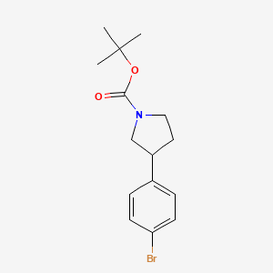 molecular formula C15H20BrNO2 B3260251 Tert-butyl 3-(4-bromophenyl)pyrrolidine-1-carboxylate CAS No. 328546-99-2