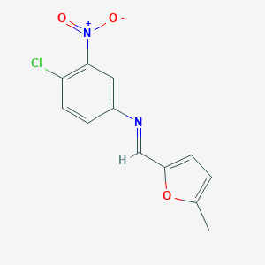 molecular formula C12H9ClN2O3 B326027 4-chloro-N-[(5-methyl-2-furyl)methylene]-3-nitroaniline 
