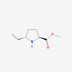 molecular formula C8H13NO2 B3260282 Methyl (2S,5S)-5-vinylpyrrolidine-2-carboxylate CAS No. 328974-80-7