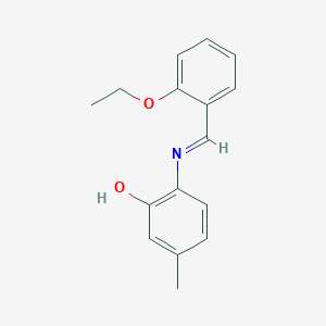 molecular formula C16H17NO2 B326030 2-[(2-Ethoxybenzylidene)amino]-5-methylphenol 