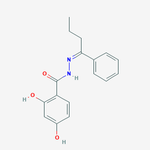 molecular formula C17H18N2O3 B326033 2,4-dihydroxy-N'-(1-phenylbutylidene)benzohydrazide 