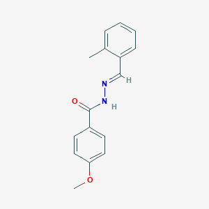 molecular formula C16H16N2O2 B326034 4-methoxy-N'-(2-methylbenzylidene)benzohydrazide 
