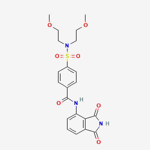 molecular formula C21H23N3O7S B3260349 4-[bis(2-methoxyethyl)sulfamoyl]-N-(1,3-dioxoisoindol-4-yl)benzamide CAS No. 329906-04-9