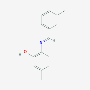 molecular formula C15H15NO B326037 5-Methyl-2-[(3-methylbenzylidene)amino]phenol 