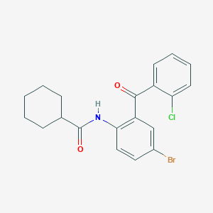 molecular formula C20H19BrClNO2 B3260385 N-[4-bromo-2-(2-chlorobenzoyl)phenyl]cyclohexanecarboxamide CAS No. 330191-14-5