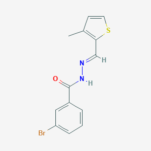 molecular formula C13H11BrN2OS B326039 3-bromo-N'-[(3-methyl-2-thienyl)methylene]benzohydrazide 