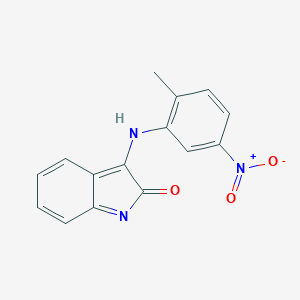 molecular formula C15H11N3O3 B326042 3-(2-methyl-5-nitroanilino)indol-2-one 