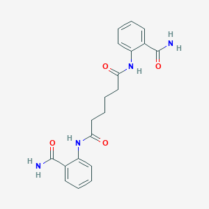 molecular formula C20H22N4O4 B326044 N,N'-bis(2-carbamoylphenyl)hexanediamide 