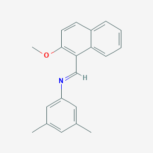 molecular formula C20H19NO B326046 N-[(2-methoxy-1-naphthyl)methylene]-3,5-dimethylaniline 