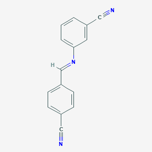 molecular formula C15H9N3 B326050 3-[(4-Cyanobenzylidene)amino]benzonitrile 