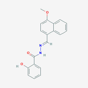 molecular formula C19H16N2O3 B326052 2-hydroxy-N'-[(4-methoxy-1-naphthyl)methylene]benzohydrazide 