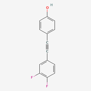 molecular formula C14H8F2O B3260534 p-(3,4-Difluorophenylethynyl)phenol CAS No. 331718-48-0