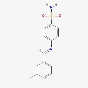 molecular formula C14H14N2O2S B326054 4-[(3-Methylbenzylidene)amino]benzenesulfonamide 