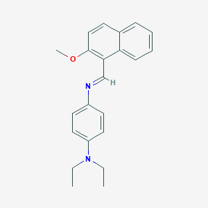 molecular formula C22H24N2O B326057 N-[4-(diethylamino)phenyl]-N-[(2-methoxy-1-naphthyl)methylene]amine 