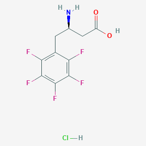 molecular formula C10H9ClF5NO2 B3260573 (R)-3-氨基-4-(全氟苯基)丁酸盐酸盐 CAS No. 331847-08-6