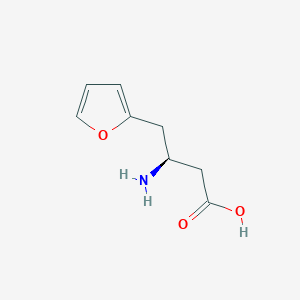molecular formula C8H11NO3 B3260599 (S)-3-Amino-4-(2-furyl)-butyric acid CAS No. 332061-94-6