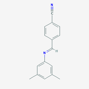 molecular formula C16H14N2 B326060 4-{[(3,5-Dimethylphenyl)imino]methyl}benzonitrile 