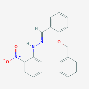 molecular formula C20H17N3O3 B326061 2-(Benzyloxy)benzaldehyde {2-nitrophenyl}hydrazone 