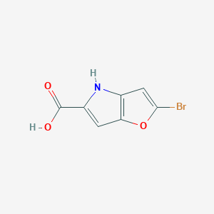 molecular formula C7H4BrNO3 B3260614 2-Bromo-4h-furo[3,2-b]pyrrole-5-carboxylic acid CAS No. 332099-11-3