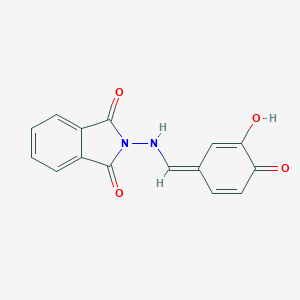 molecular formula C15H10N2O4 B326064 2-[[(Z)-(3-hydroxy-4-oxocyclohexa-2,5-dien-1-ylidene)methyl]amino]isoindole-1,3-dione 