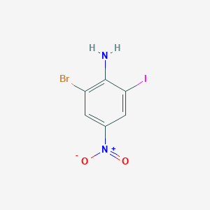 molecular formula C6H4BrIN2O2 B3260683 2-Bromo-6-iodo-4-nitro-aniline CAS No. 33348-35-5