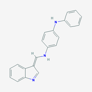 molecular formula C21H17N3 B326071 1-N-[(Z)-indol-3-ylidenemethyl]-4-N-phenylbenzene-1,4-diamine 