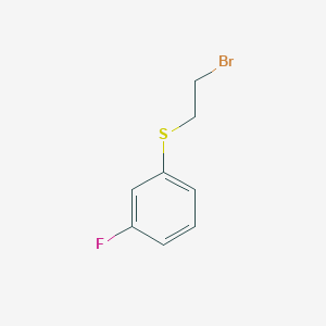 molecular formula C8H8BrFS B3260711 1-[(2-溴乙基)硫烷基]-3-氟苯 CAS No. 333782-25-5