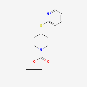 molecular formula C15H22N2O2S B3260717 4-(Pyridin-2-ylsulfanyl)-piperidine-1-carboxylic acid tert-butyl ester CAS No. 333985-88-9