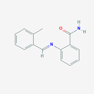 molecular formula C15H14N2O B326075 2-[(2-Methylbenzylidene)amino]benzamide 