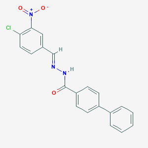 molecular formula C20H14ClN3O3 B326077 N'-(4-chloro-3-nitrobenzylidene)-4-biphenylcarbohydrazide 