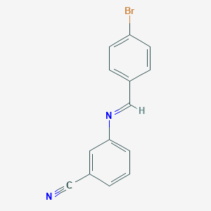 molecular formula C14H9BrN2 B326079 3-[(4-Bromobenzylidene)amino]benzonitrile 