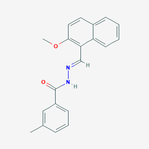 molecular formula C20H18N2O2 B326081 N'-[(2-methoxy-1-naphthyl)methylene]-3-methylbenzohydrazide 