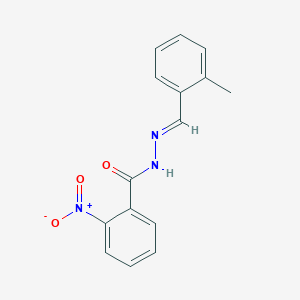 molecular formula C15H13N3O3 B326085 N-[(E)-(2-methylphenyl)methylideneamino]-2-nitrobenzamide CAS No. 5322-74-7