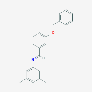 molecular formula C22H21NO B326088 N-[3-(benzyloxy)benzylidene]-N-(3,5-dimethylphenyl)amine 