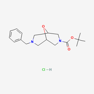 tert-Butyl 7-benzyl-9-oxa-3,7-diazabicyclo[3.3.1]nonane-3-carboxylate hydrochloride